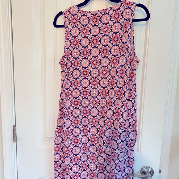 Lands End Cotton Jersey Split Neck Cover-up Dress - Picture 2 of 3